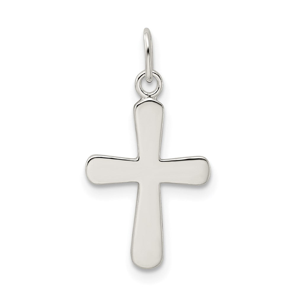 Sterling Silver Polished Cross Charm