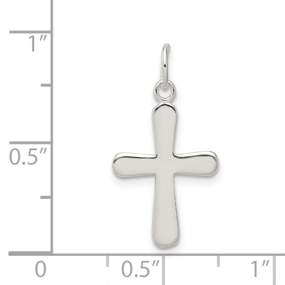 Sterling Silver Polished Cross Charm