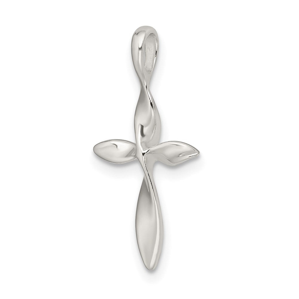 Sterling Silver Twisted Cross Pendant