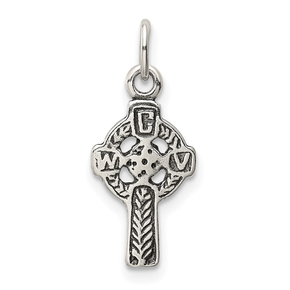 Sterling Silver Antiqued Celtic Cross Charm