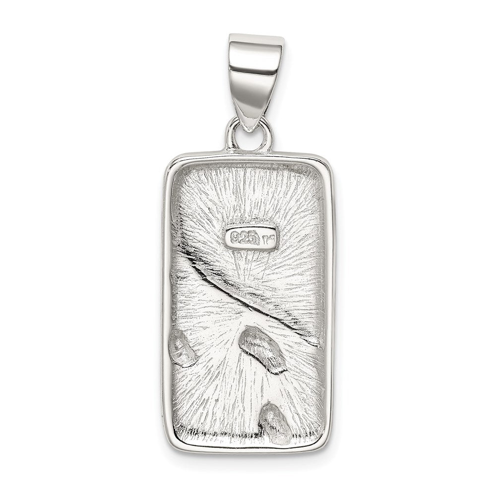 Sterling Silver You Are Never Alone Antiqued Footprint Pendant