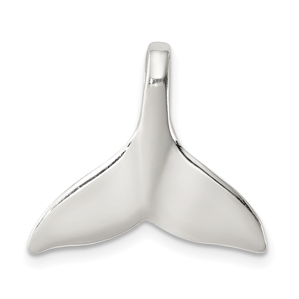 Sterling Silver Whale Tail Slide Pendant