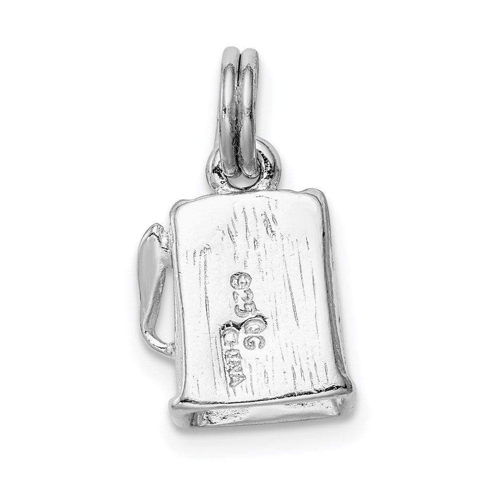 Sterling Silver Rhodium-platedPolished Slot Machine Charm