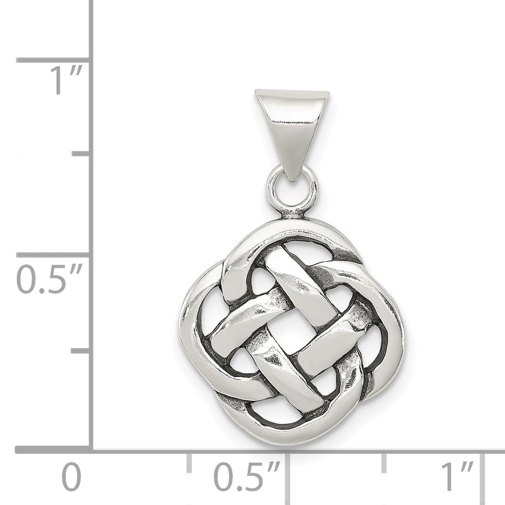 Sterling Silver Antiqued Celtic Knot Pendant