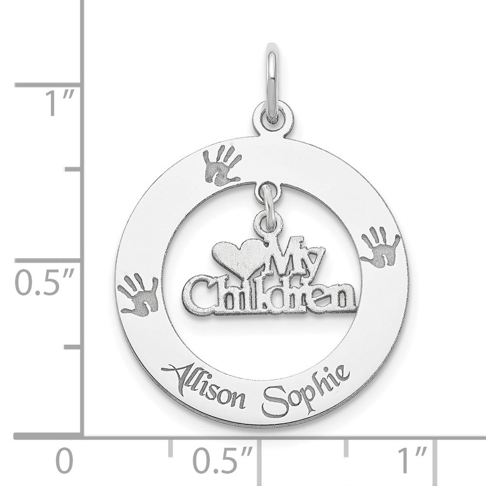 Sterling Silver Personalizable My Children Necklace