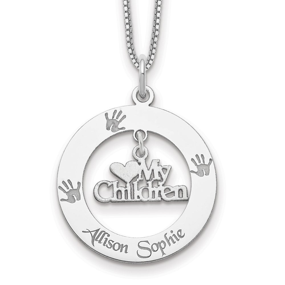 Sterling Silver Personalizable My Children Necklace