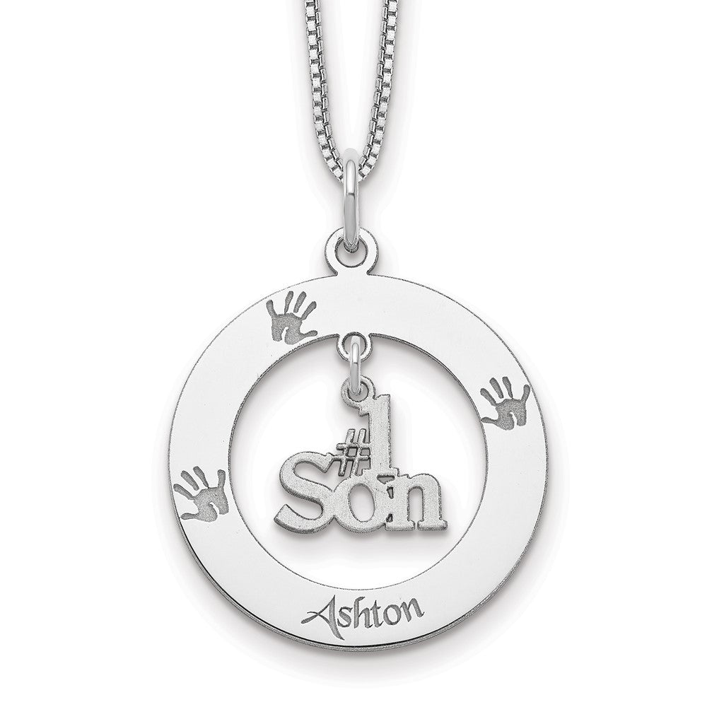 Sterling Silver Personalizable #1 Son Necklace