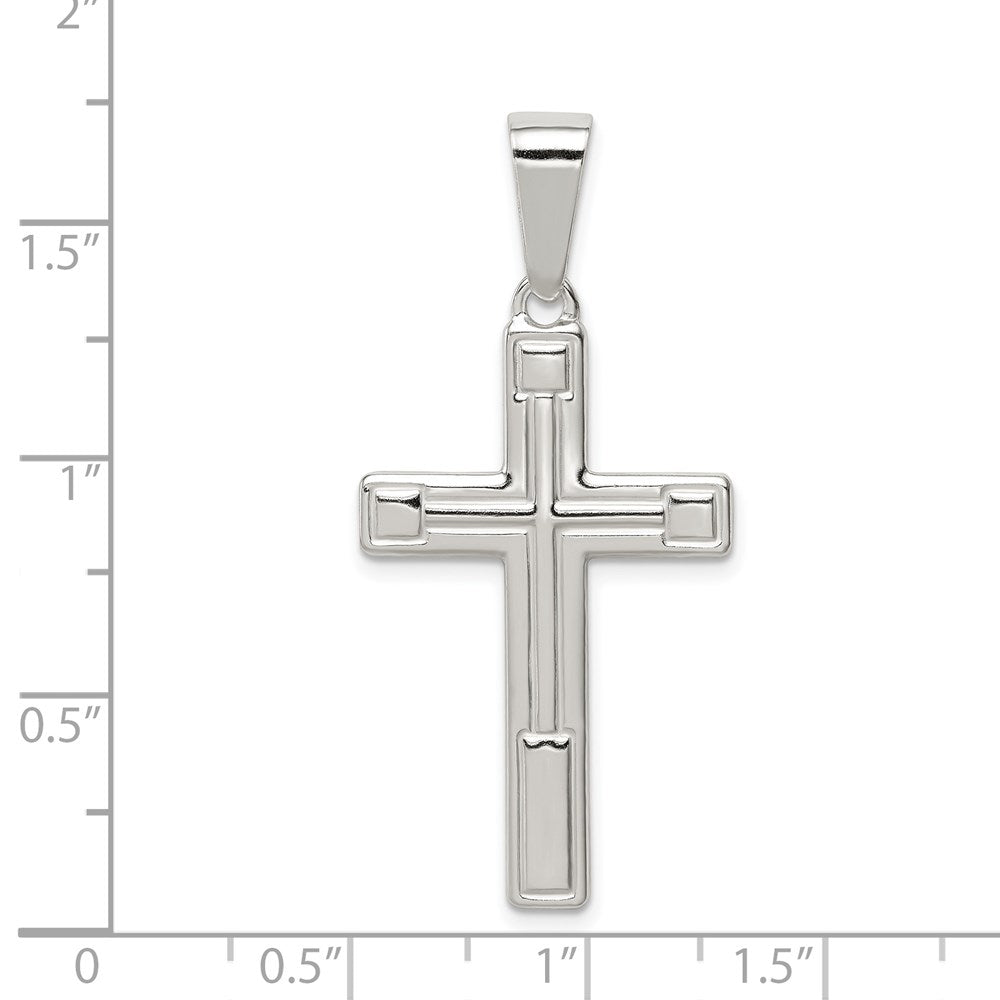 Sterling Silver Polished Cross Pendant