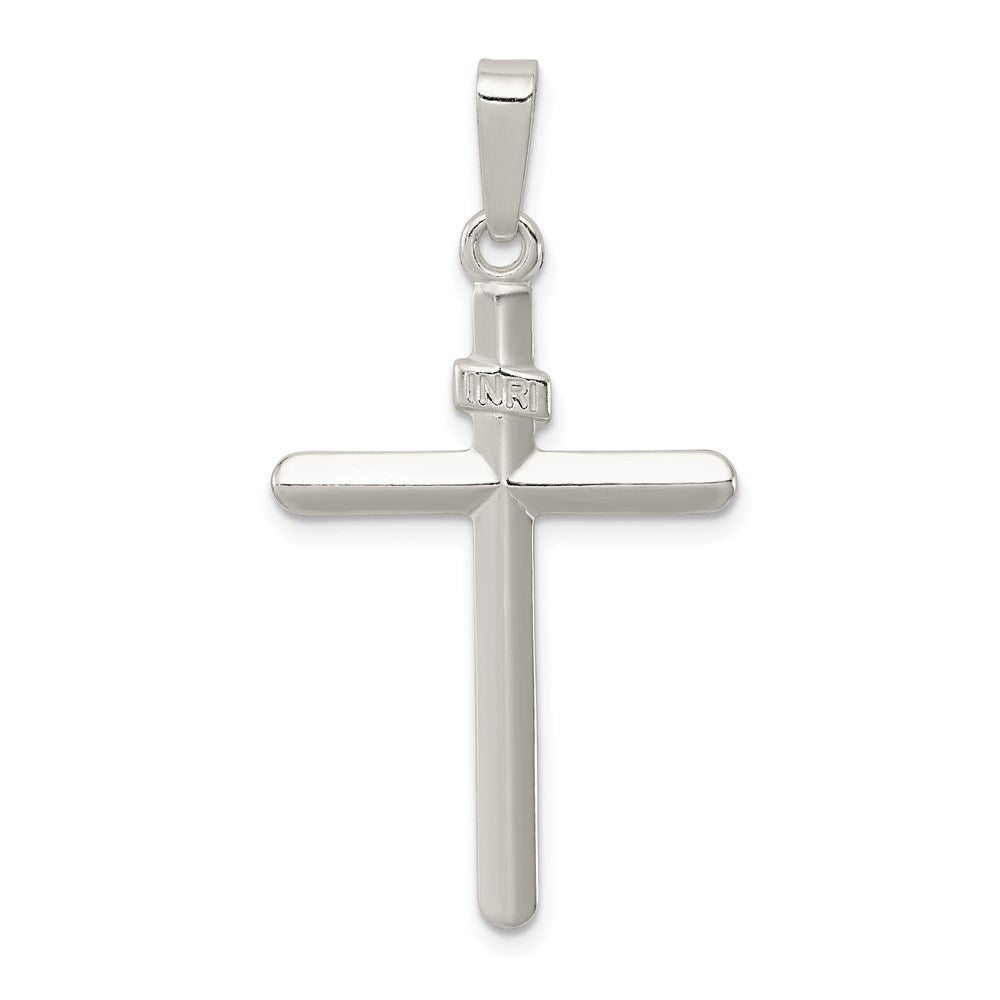 Sterling Silver Polished INRI Cross Pendant