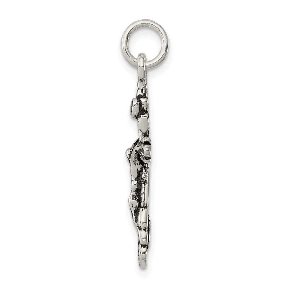 Sterling Silver Antiqued Crucifix Charm