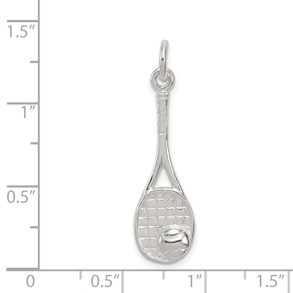 Sterling Silver Tennis Racquet Charm