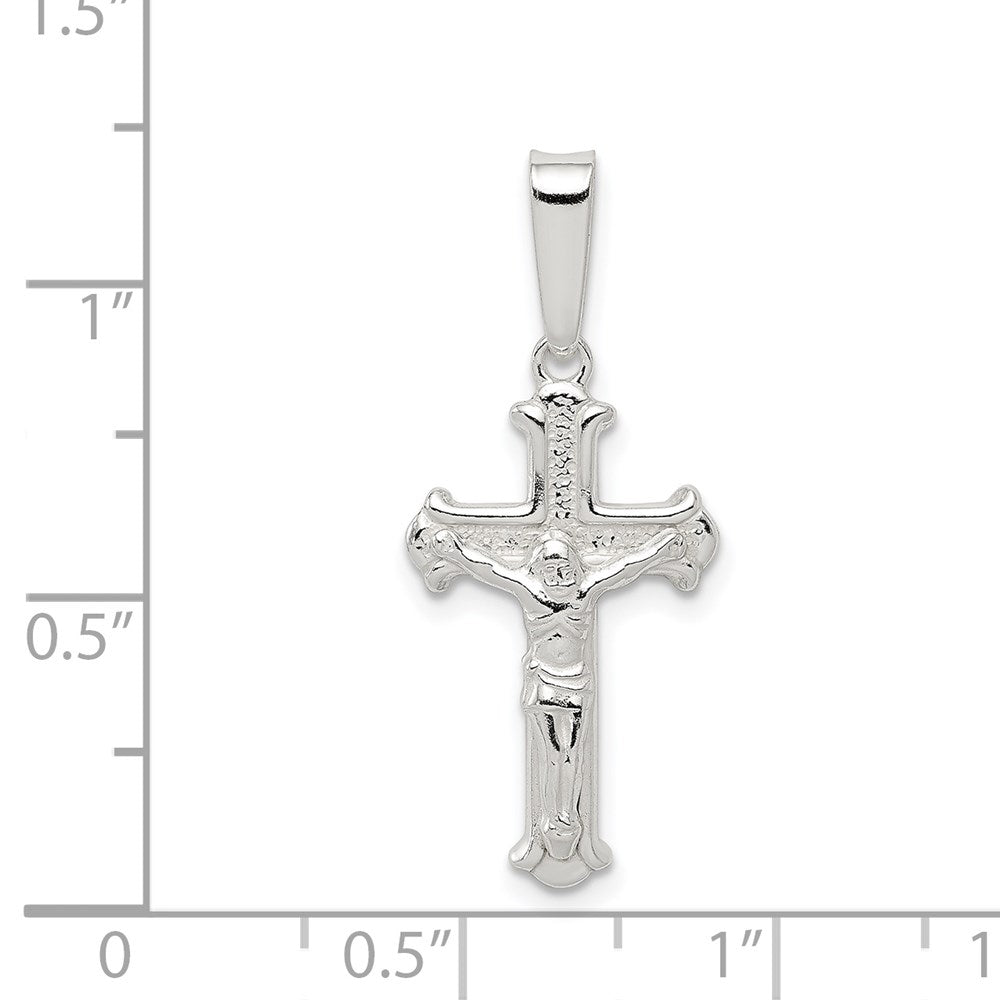 Sterling Silver Polished Crucifix Pendant