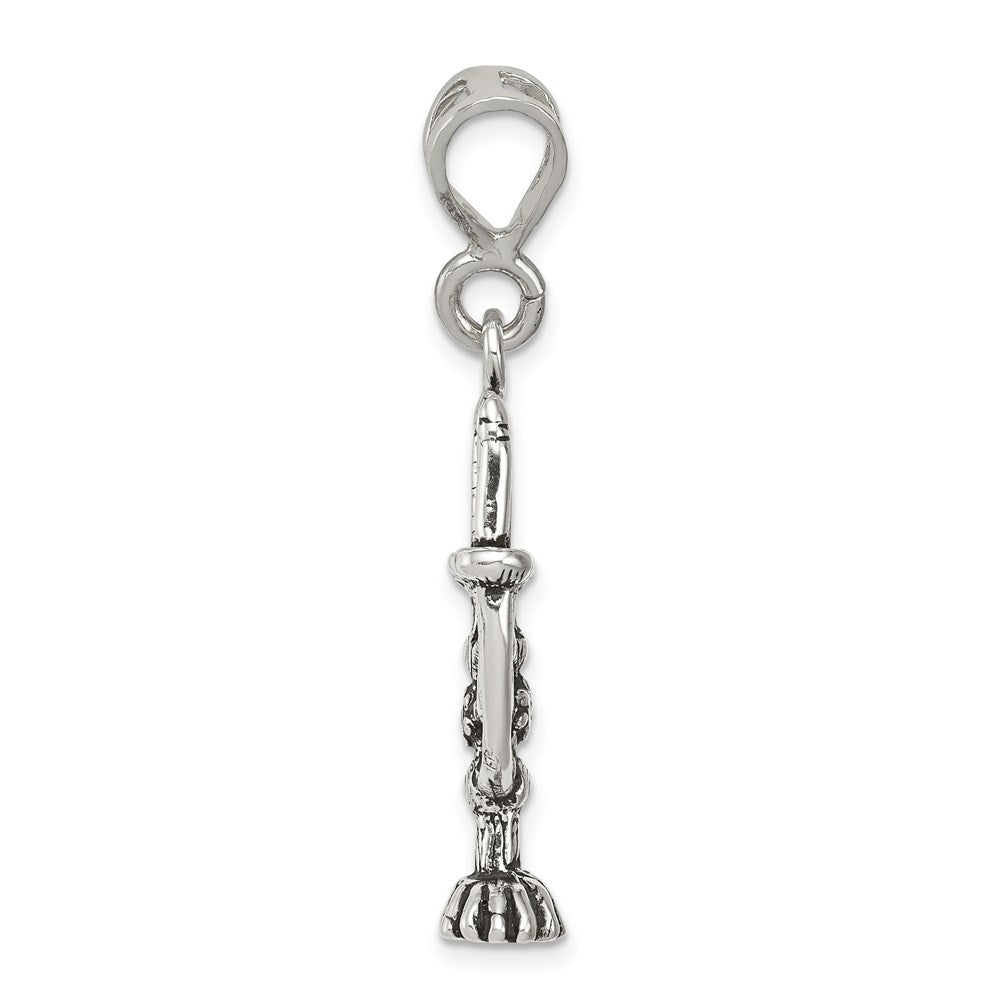 Sterling Silver Antiqued Menorah Charm