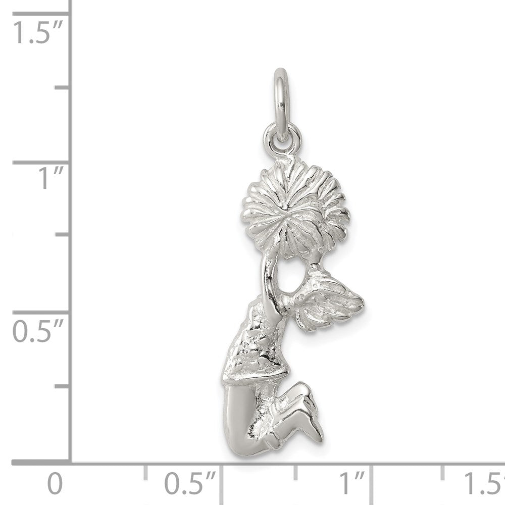 Sterling Silver Cheerleader Charm