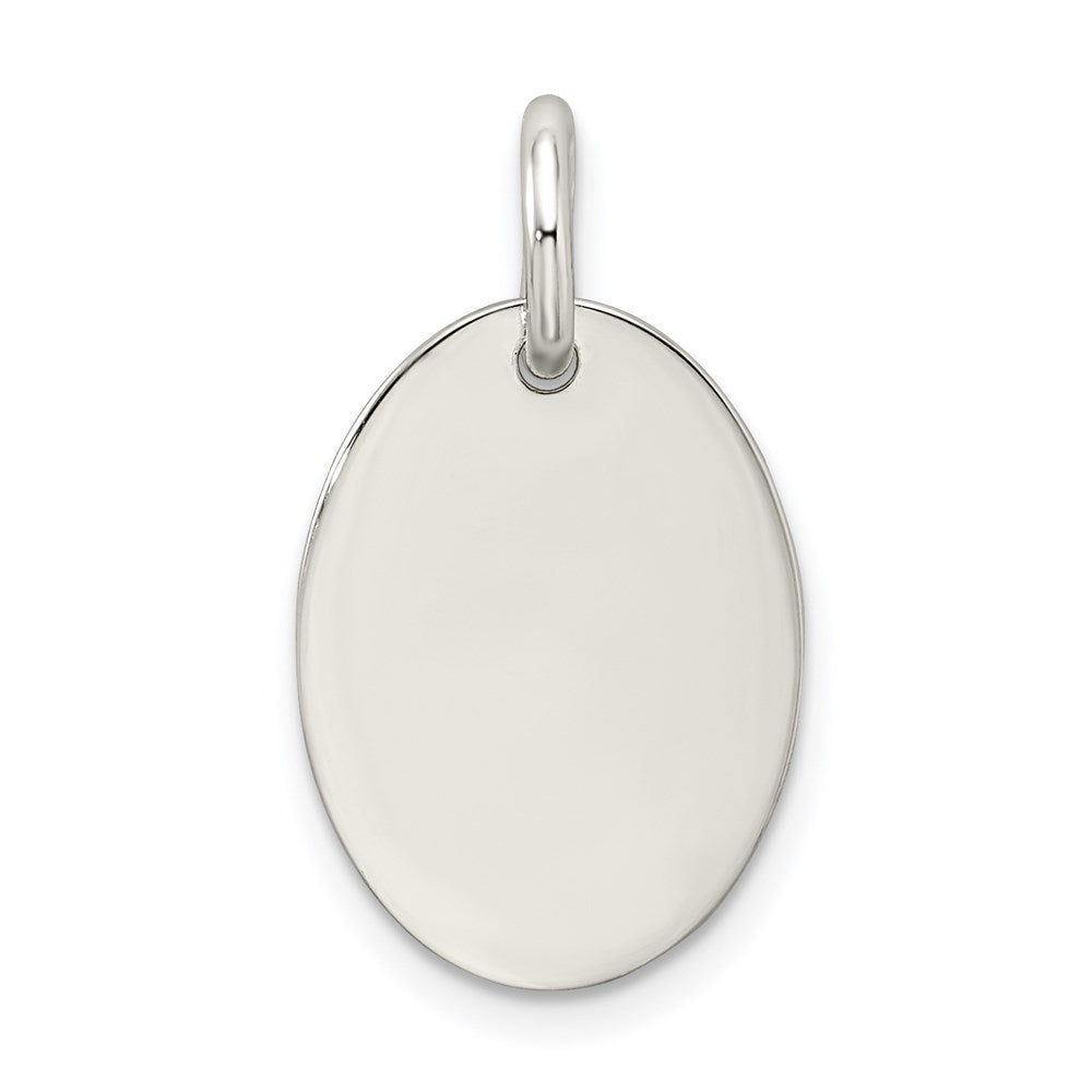 Sterling Silver Polished Enamel Believe Pendant