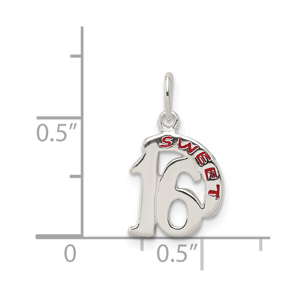 Sterling Silver Sweet 16 Pendant