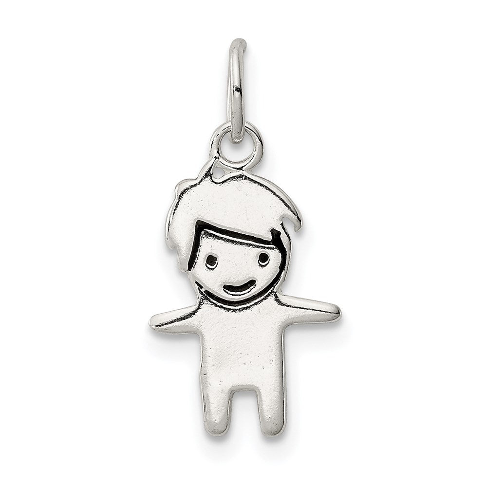 Sterling Silver Enameled Boy Charm