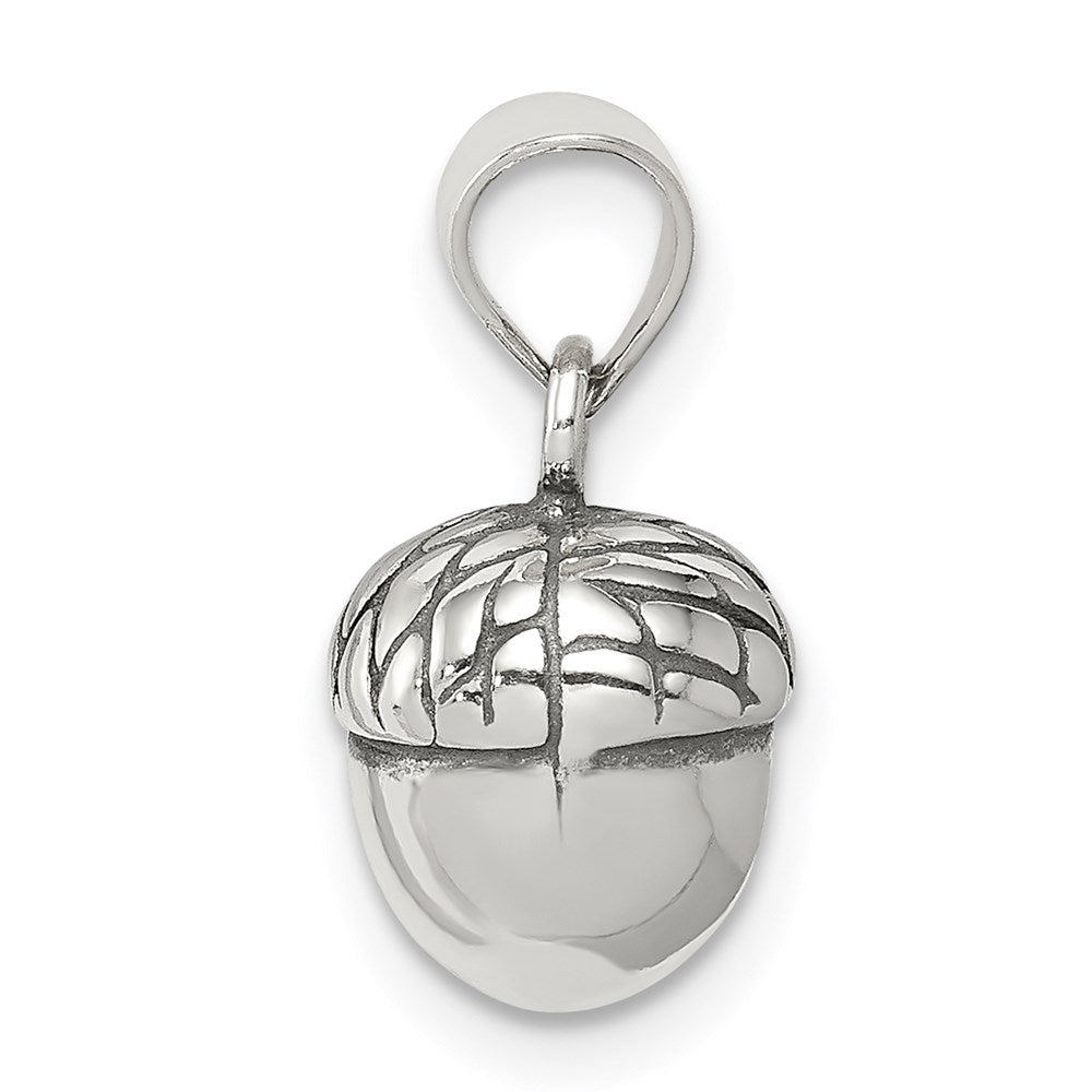 Sterling Silver Antiqued Acorn Pendant