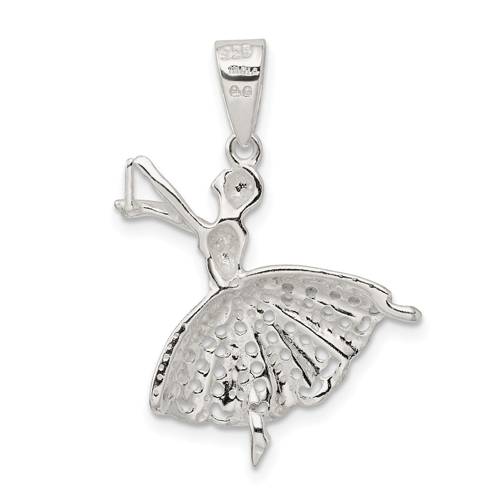 Sterling Silver Polished Ballerina Pendant