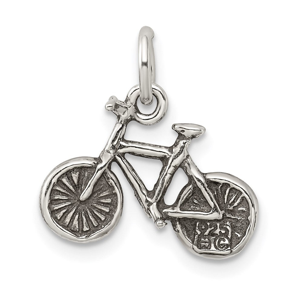 Sterling Silver Antiqued Bicycle Charm