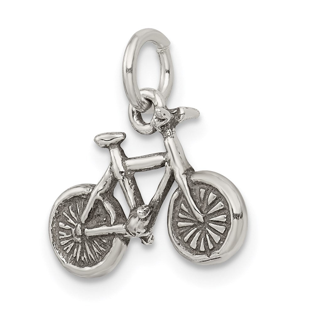 Sterling Silver Antiqued Bicycle Charm