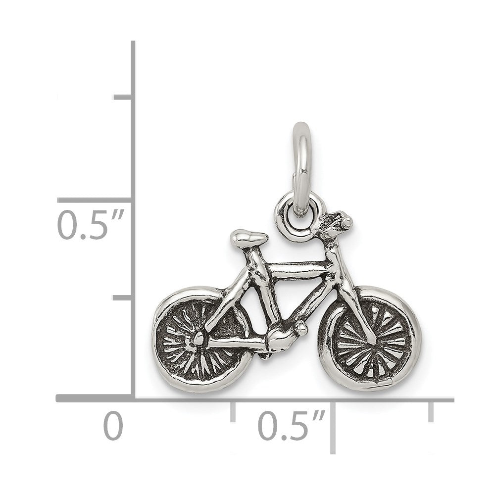 Sterling Silver Antiqued Bicycle Charm