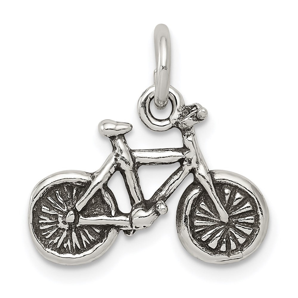 Sterling Silver Antiqued Bicycle Charm