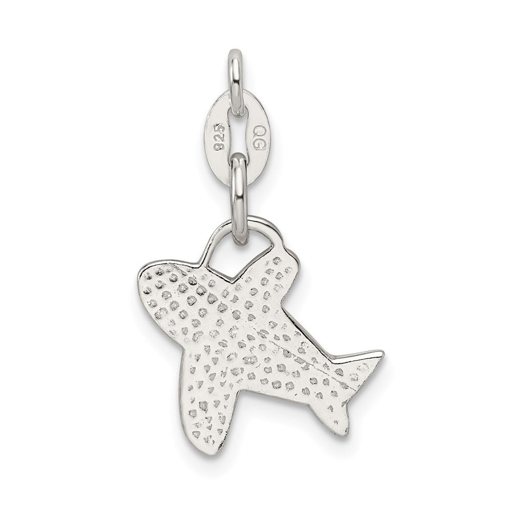 Sterling Silver Polished Airplane Charm