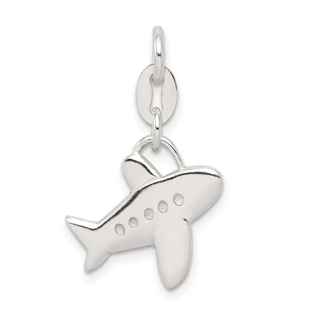 Sterling Silver Polished Airplane Charm