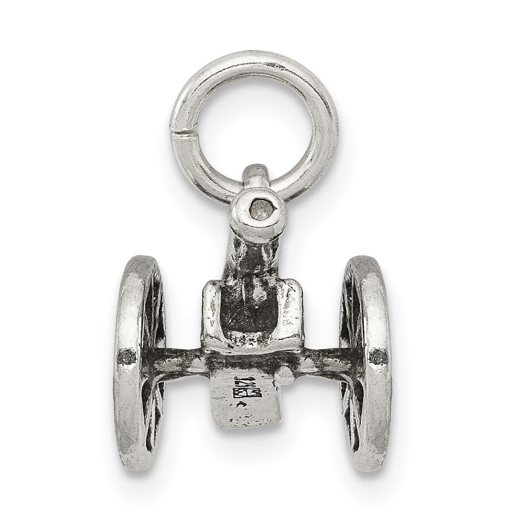 Sterling Silver Antiqued Cannon Charm