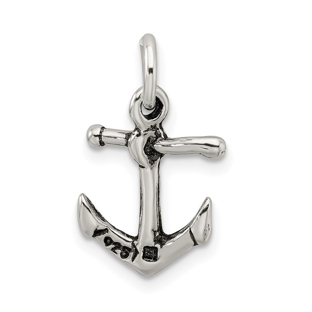 Sterling Silver Antiqued Anchor Charm