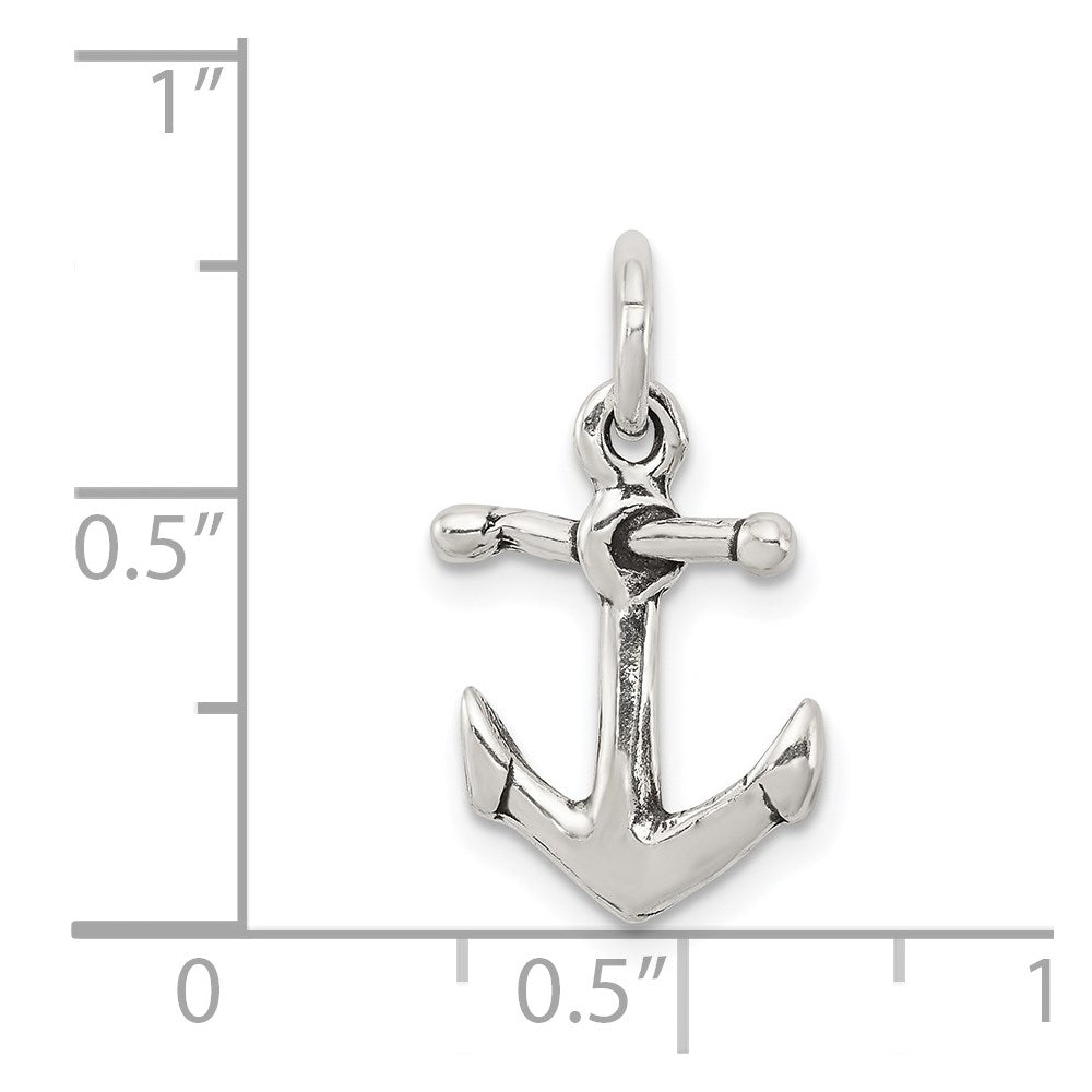 Sterling Silver Antiqued Anchor Charm