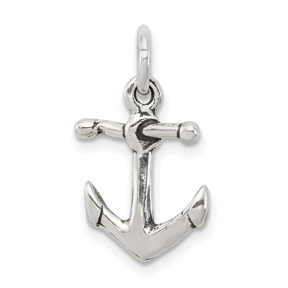 Sterling Silver Antiqued Anchor Charm