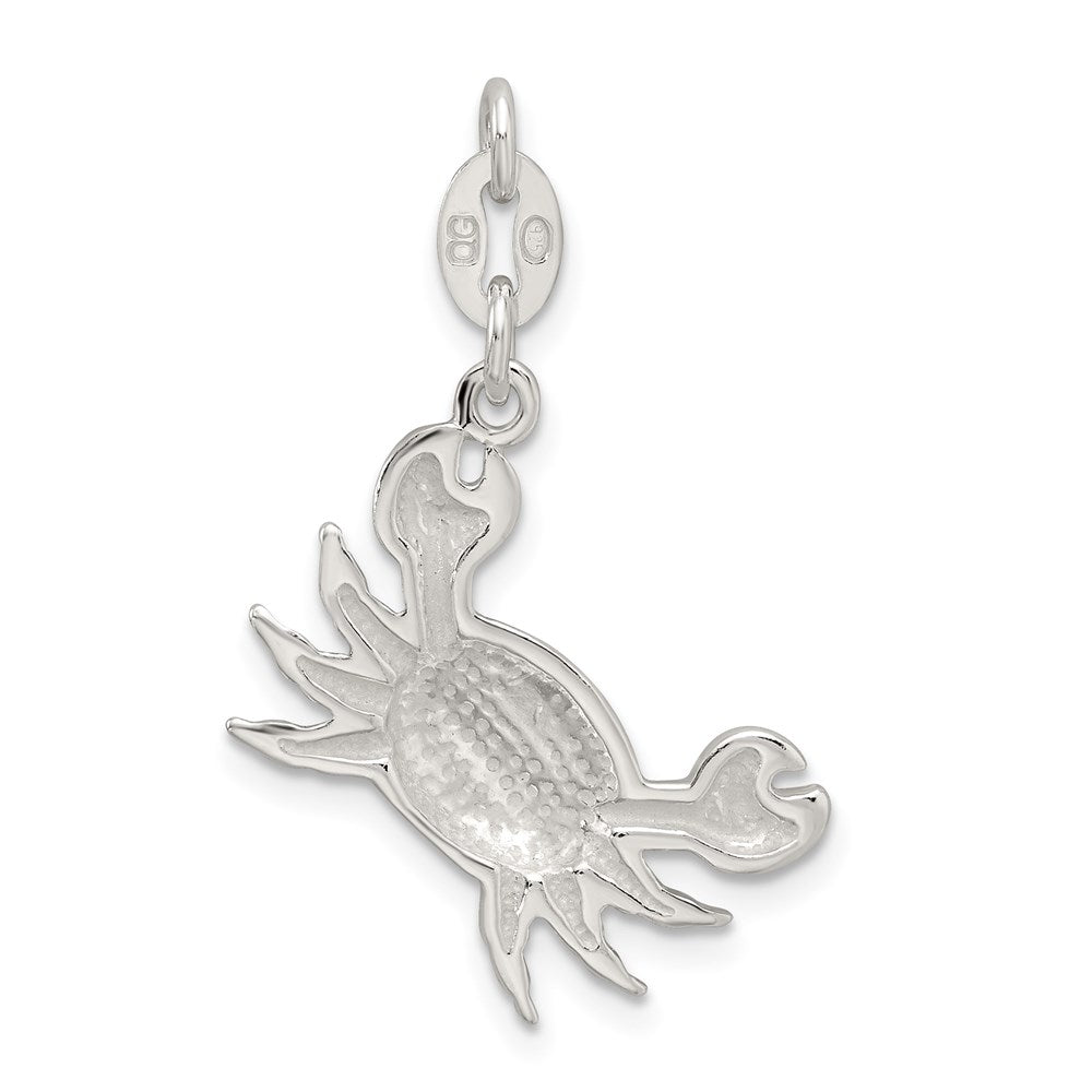 Sterling Silver Polished Crab Charm