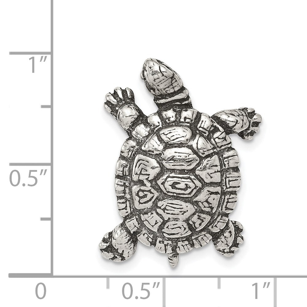 Sterling Silver Antiqued Turtle Charm