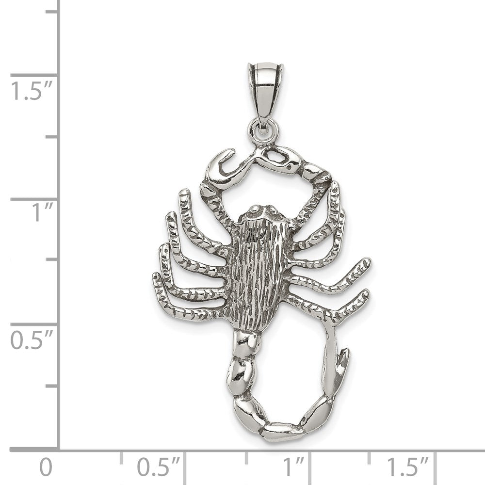 Sterling Silver Antiqued Scorpion Charm