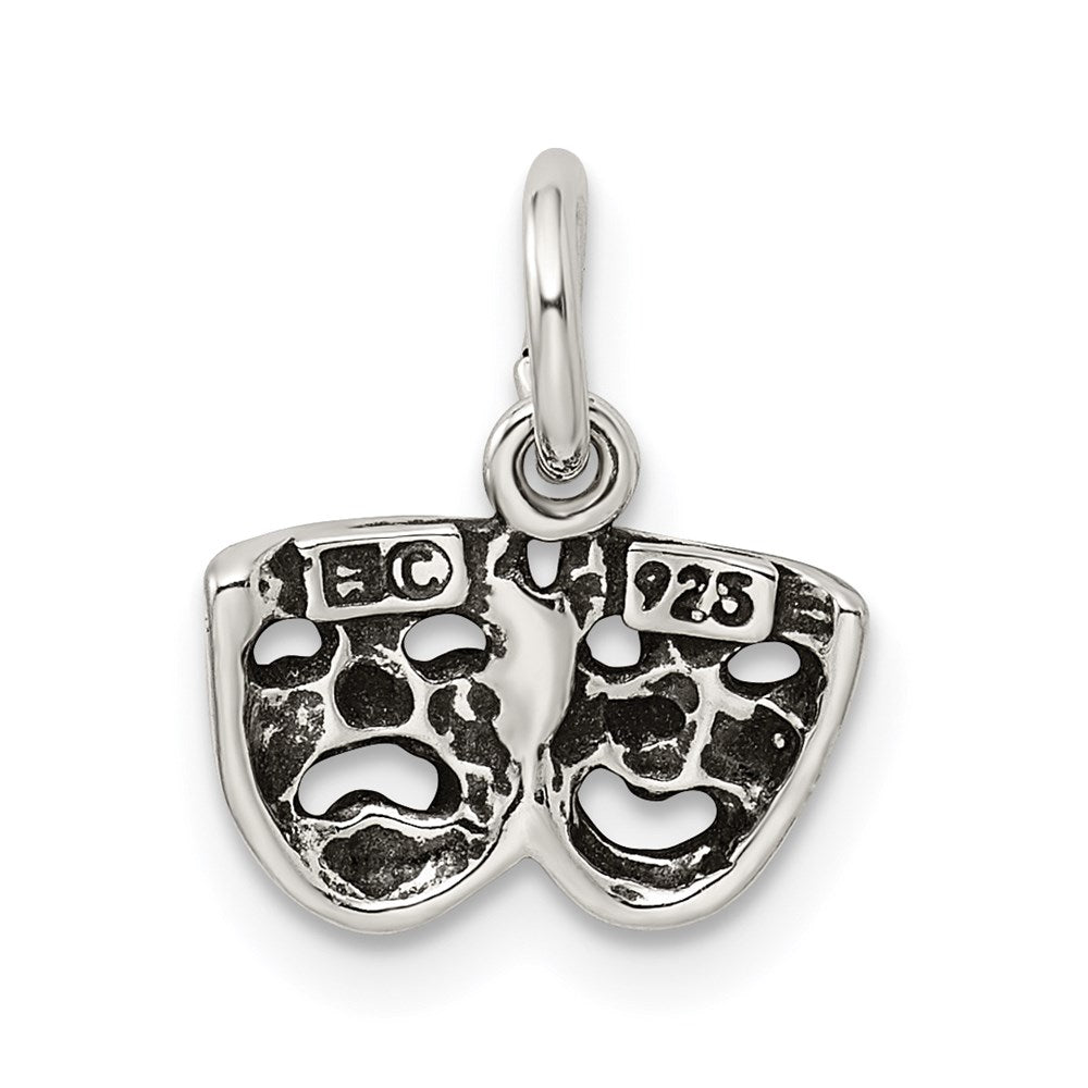 Sterling Silver Antiqued Comedy/Tragedy Face Charms