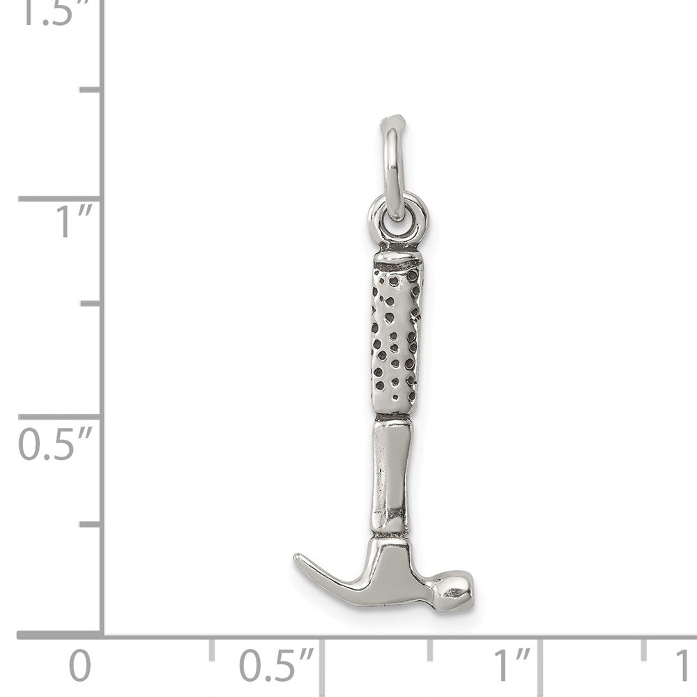 Sterling Silver Antiqued Hammer Charm