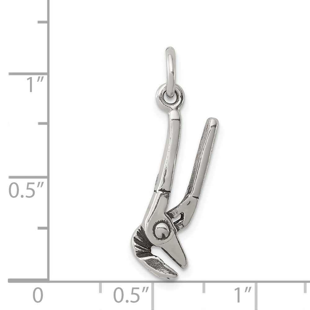 Sterling Silver Antiqued Pliers Charm