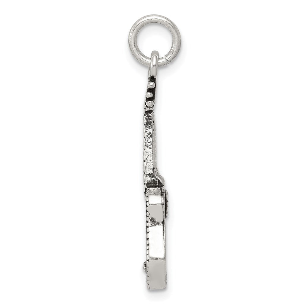 Sterling Silver Antiqued Acoustic Guitar Charm