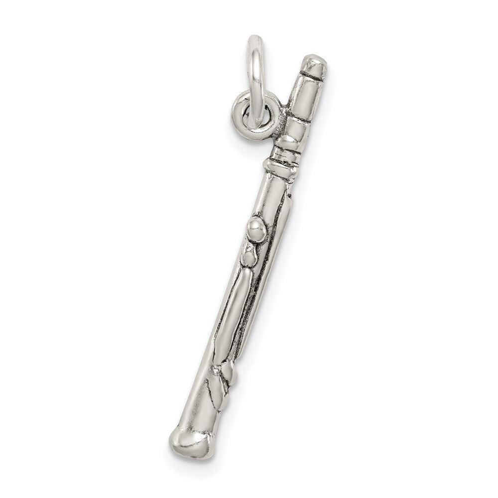 Sterling Silver Antiqued Clarinet Charm