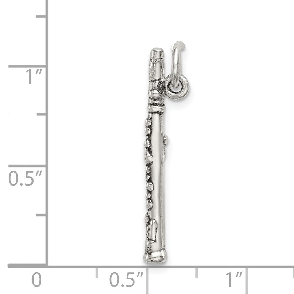 Sterling Silver Antiqued Clarinet Charm