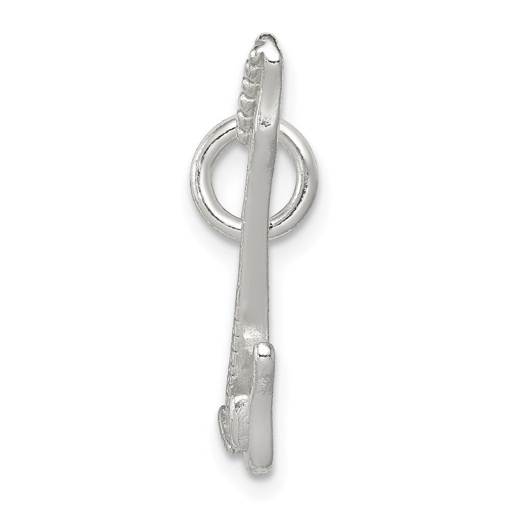 Sterling Silver Rhodium-plated Electric Guitar Charm