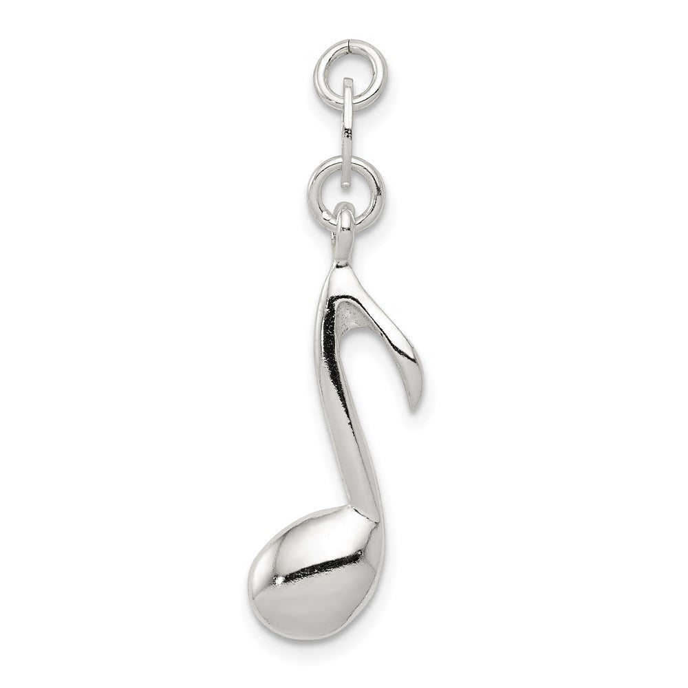 Sterling Silver Polished Music Note Charm