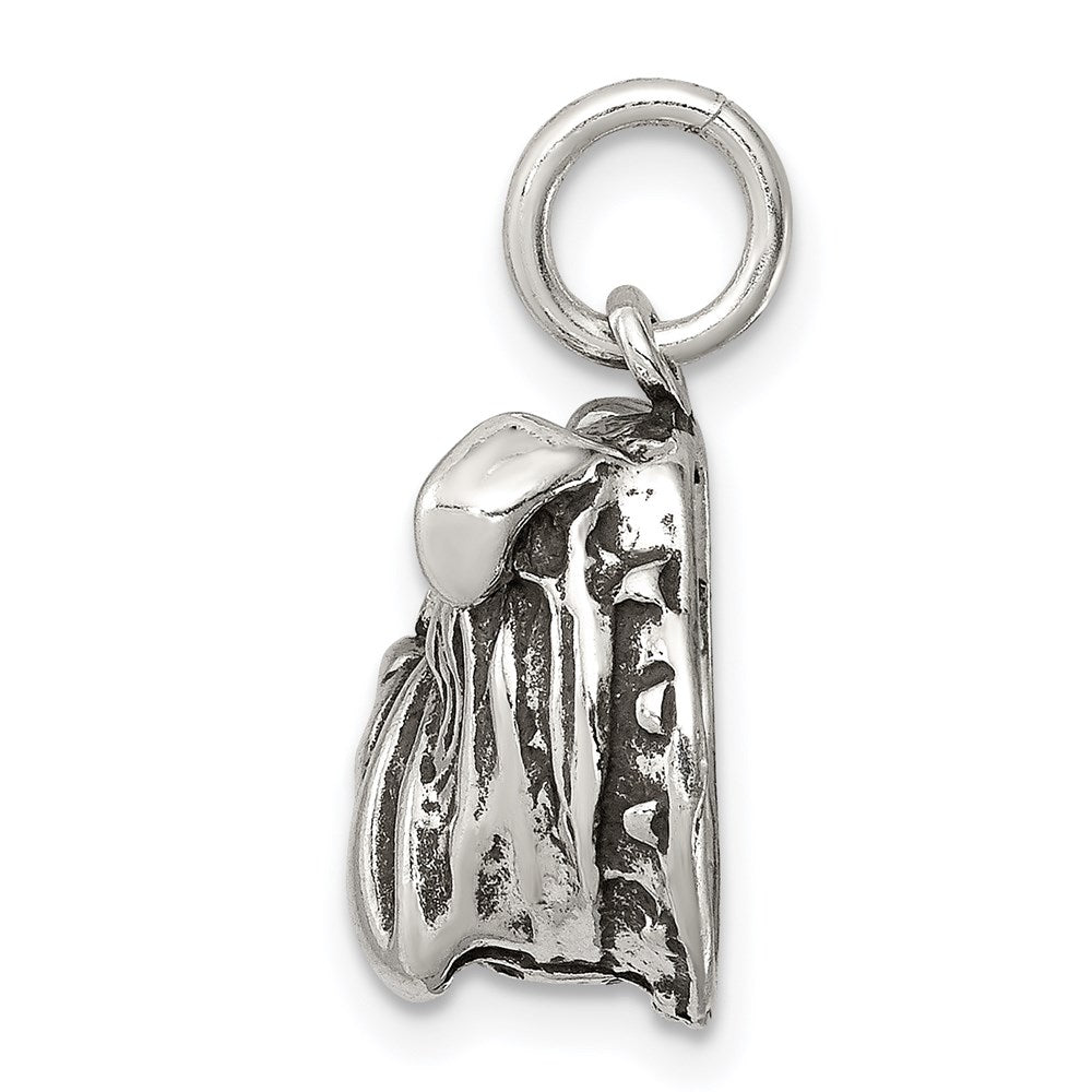 Sterling Silver Antiqued Bull Dog Charm