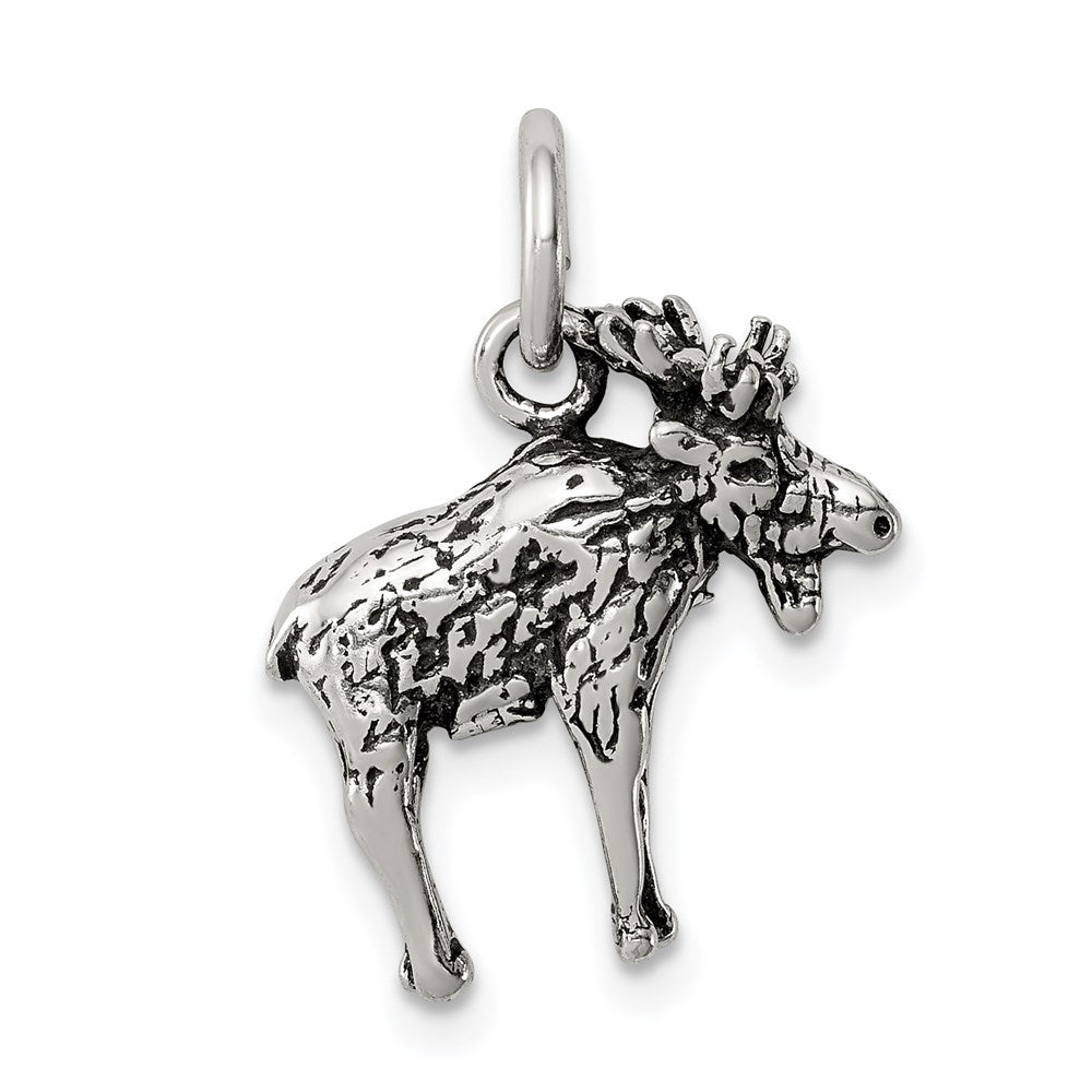 Sterling Silver Antiqued Moose Charm