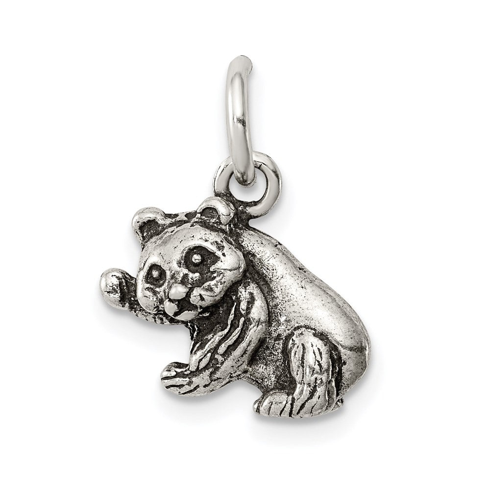 Sterling Silver Antiqued Panda Bear Charm