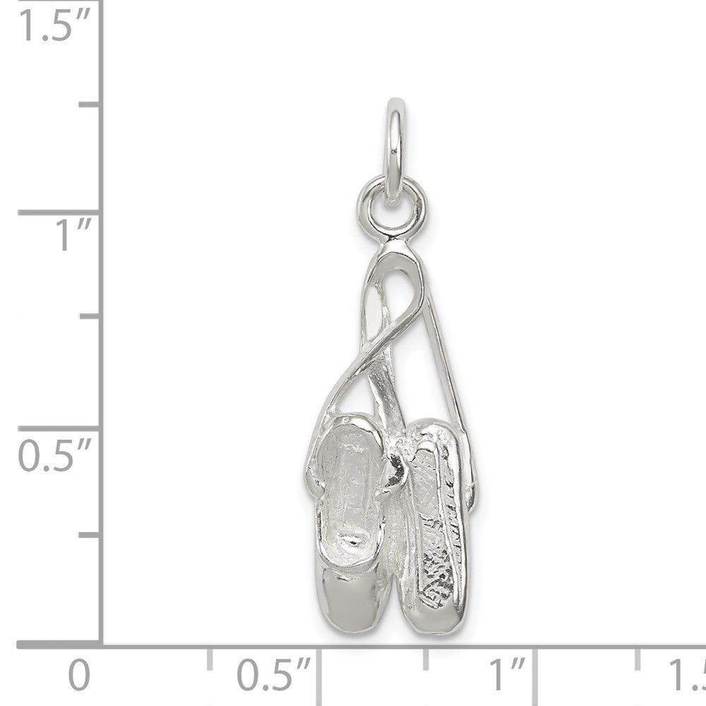 Sterling Silver Ballet Slippers Charm