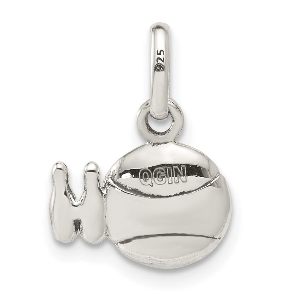 Sterling Silver Antiqued Bowling Ball and Pins Charm