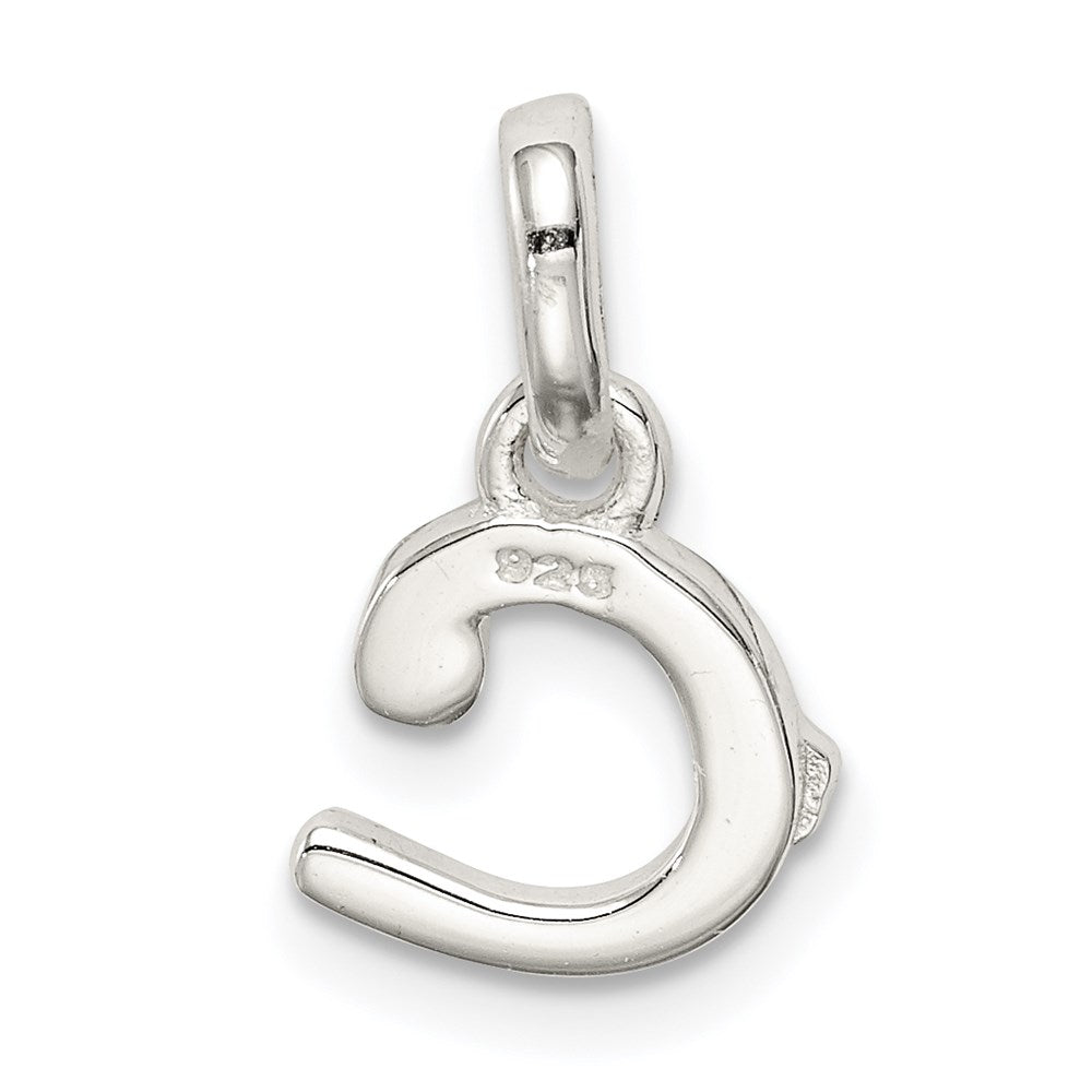 Sterling Silver Letter C with Enamel Pendant